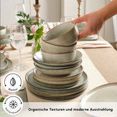 Karaca Earth Collection Skal – 55-teiliges Tafelservice für 12 Personen
