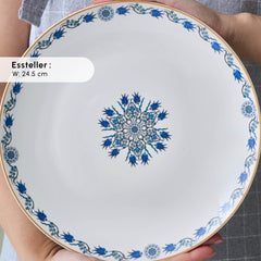 Karaca Bone China İznik Frühstücksset für 6 Personen, 26-teilig