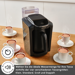 Hatir Aqua automatische türkische Kaffeemaschine, Schwarz