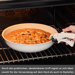 Karaca Comfort Keramik-Kochgeschirr-Set mit abnehmbarem Griff Creme, 6-teilig