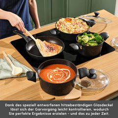 Karaca Biogranit Black Gold 7-piece pot set