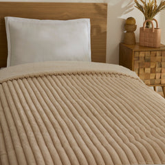 Karaca Rabbit Sher Einzelbettdecke Beige, 150 × 200 cm
