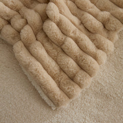 Karaca Rabbit Sher Einzelbettdecke Beige, 150 × 200 cm