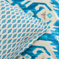 Karaca Neos Renforcé Bettwäsche-Set für Einzelbett Blau aus 100 % Baumwolle