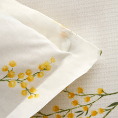 Karaca Home Loretta Piqué Tagesdecken-Set für Einzelbett Gelb aus 100 % Baumwolle