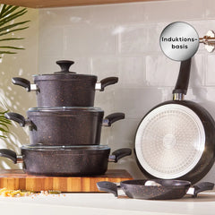 Karaca Biogranit Black Gold 7-piece pot set