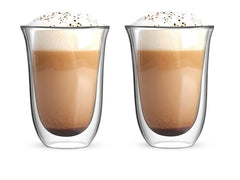 Bialetti Latte Macchiato Becher Firenze 300 ml, 2 Stück, Transparent