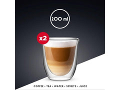 Bialetti Cappuccino Becher Firenze 200 ml, 1 Stück, Transparent
