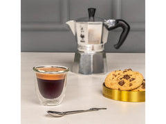 Bialetti Espresso Becher Firenze 80 ml, 2 Stück, Transparent