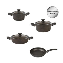 Karaca Biogranit Black Gold 7-piece pot set