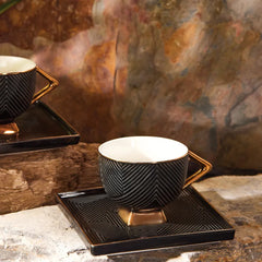 Service de 2 tasses à expresso Karaca Art Deco Black