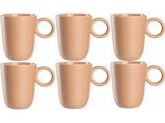 Leonardo Kaffeetasse Roma 400 ml, 6 Stück, Orange