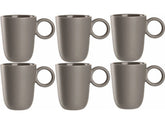 Leonardo Kaffeetasse Roma 400 ml, 6 Stück, Taupe