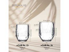 Koziol Trinkglas Club No. 24 300 ml, 2 Stück, Aquamarine