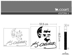 Velours wall sticker Atatürk-4 53X46cm