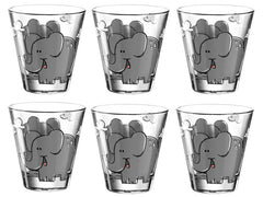 Verre pour enfant Leonardo Bambini éléphant, 215 ml, lot de 6