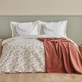 Karaca Mizu Bettwäsche-Set mit Tagesdecke für Doppelbett Mehrfarbig aus 100 % Baumwolle