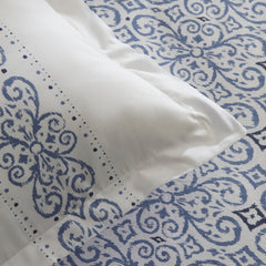 Karaca Marino Bettwäsche-Set für Einzelbett Blau aus 100 % Baumwolle