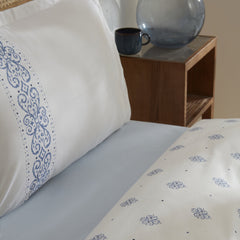 Karaca Marino Bettwäsche-Set für Einzelbett Blau aus 100 % Baumwolle