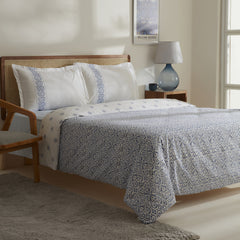 Karaca Marino Bettwäsche-Set für Einzelbett Blau aus 100 % Baumwolle