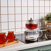 Karaca x Refika Gönlübol Induktionsboden Glas Teekanne