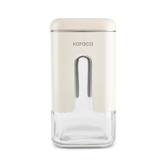 Karaca Luminous Vorratsglas aus Acryl mit Deckel, Creme, 750 ml