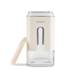 Karaca Luminous Vorratsglas aus Acryl mit Deckel, Creme, 750 ml