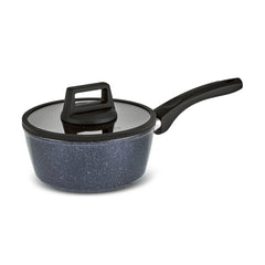 Karaca Aqua Granit Stielkasserolle mit Marmorbeschichtung, 18 cm