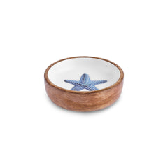 Karaca Mango Marin Seestern Snackschale aus Mangoholz, 10 cm
