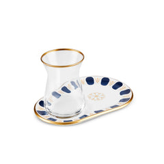 Karaca Belem Marineblau 12-teiliges Teeservice für 6 Personen