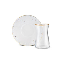 Karaca Fleur Gold 12-teiliges Teeservice für 6 Personen