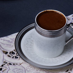 Karaca Royal Bone Kate Kaffeetassen Set, 12-teilig für 6 Personen, 90 ml