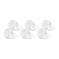 Karaca Nina Embossed Teetassen Set, 12-teilig für 6 Personen