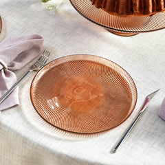 Karaca Juliet Mocha Mousse Kuchen-Set aus Glas für 6 Personen, 7-teilig