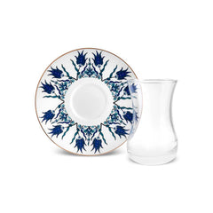 Service à thé Karaca Iznik en porcelaine fine, 12 pièces