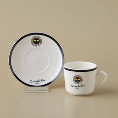 Karaca x Fenerbahçe Lizenziertes Espressotassen-Set für 6 Personen aus Porzellan, 12-teilig, 80 ml