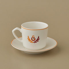 Karaca x Galatasaray Lizenziertes Espressotassen-Set für 6 Personen aus Porzellan, 12-teilig, 80 ml