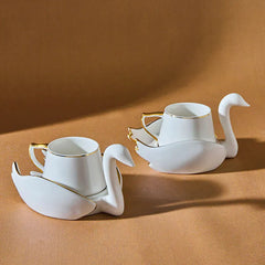 Karaca Schwan Kaffeetassen Set, 12-teilig