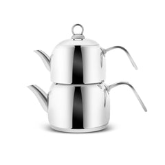 Karaca Urban Midi Teekannen-Set aus Edelstahl – 2-teilig, Silber