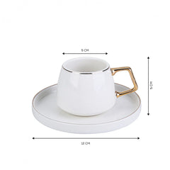Karaca Streamline Saturn Gold, Espressotassen Set für 6 Personen Gold, 12-teilig