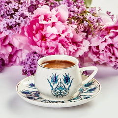 Karaca İznik New Form Coffee Cup Set for 6 Persons 90 ml