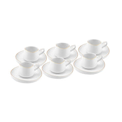 Karaca Hole Porzellan Kaffeetasse Set für 6 Personen 80ml