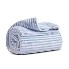 Karaca Ruby Stripe Wellsoft Doppeldecke Blau, 200 × 220 cm