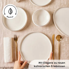Karaca Stream Bone New Saturn Tafelservice, 53-teilig, Gold