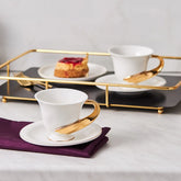 Karaca Elenor Doppel-Espressotassen-Set für 2 Personen, 120 ml