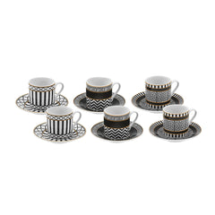 Karaca Helenistik Espresso Kaffee Set, 12-teilig, 80ml