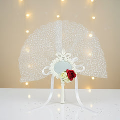 Magnetischer Mini-Spiegel mit Blumen – Hochzeits- oder Nişan-Geschenk