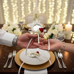 Magnetischer Mini-Spiegel mit Blumen – Hochzeits- oder Nişan-Geschenk