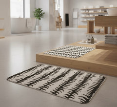 Ensemble de tapis de bain, motif zébré, 2 pièces
