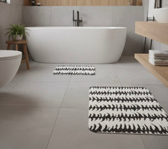 Ensemble de tapis de bain, motif zébré, 2 pièces